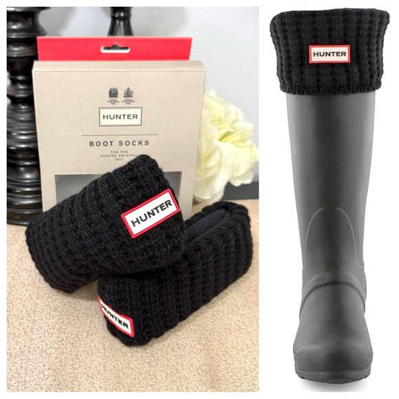 NWT Hunter Waffle Knit Cuff Tall Boot Socks